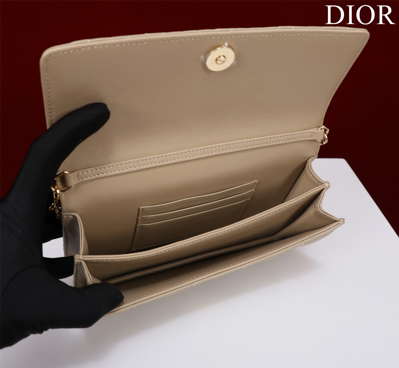 My Dior Mini Bag Powder Beige Cannage Lambskin